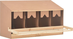 vidaXL - Kippenlegkast - 4 - compartimenten - 106x40x59 - cm - massief - grenenhout