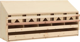 vidaXL - Kippenlegkast - 5 - compartimenten - 117x33x54 - cm - massief - grenenhout