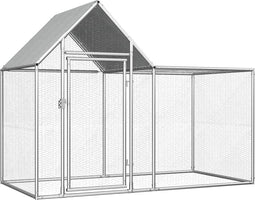 vidaXL - Kippenren - 2x1x1,5 - m - gegalvaniseerd - staal
