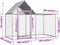 vidaXL - Kippenren - 2x1x1,5 - m - gegalvaniseerd - staal
