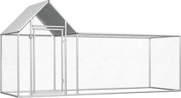 vidaXL - Kippenren - 3x1x1,5 - m - gegalvaniseerd - staal