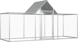 vidaXL - Kippenren - 3x1x1,5 - m - gegalvaniseerd - staal