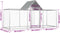 vidaXL - Kippenren - 3x1x1,5 - m - gegalvaniseerd - staal