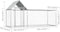 vidaXL - Kippenren - 3x1x1,5 - m - gegalvaniseerd - staal