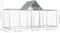 vidaXL - Kippenren - 3x1x1,5 - m - gegalvaniseerd - staal