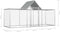 vidaXL - Kippenren - 3x1x1,5 - m - gegalvaniseerd - staal