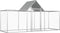 vidaXL - Kippenren - 3x1x1,5 - m - gegalvaniseerd - staal