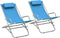 vidaXL - Klapstoelen - 2 - st - staal - blauw