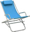 vidaXL - Klapstoelen - 2 - st - staal - blauw