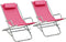 vidaXL - Klapstoelen - 2 - st - staal - roze