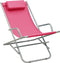vidaXL - Klapstoelen - 2 - st - staal - roze
