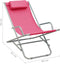 vidaXL - Klapstoelen - 2 - st - staal - roze