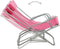 vidaXL - Klapstoelen - 2 - st - staal - roze