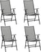 vidaXL - Klapstoelen - mesh - 4 - st - staal - antraciet