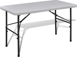 vidaXL - Klaptafel - voor - buiten - 122 - cm - HDPE - wit