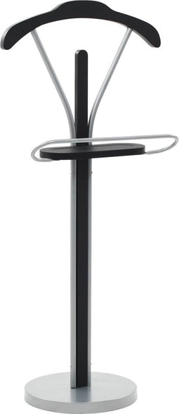 vidaXL - Kledingbutler - 45x35x107 - cm - zwart - en - grijs