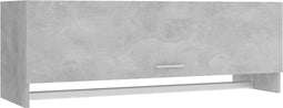 vidaXL - Kledingkast - 100x32,5x35 - cm - bewerkt - hout - betongrijs