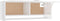 vidaXL - Kledingkast - 100x32,5x35 - cm - bewerkt - hout - hoogglans - wit