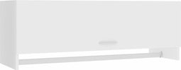vidaXL - Kledingkast - 100x32,5x35 - cm - bewerkt - hout - wit