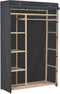 vidaXL - Kledingkast - 110x40x170 - cm - stof - grijs
