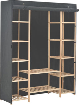 vidaXL - Kledingkast - 135x40x170 - cm - stof - grijs