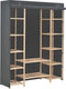 vidaXL - Kledingkast - 135x40x170 - cm - stof - grijs