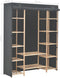 vidaXL - Kledingkast - 135x40x170 - cm - stof - grijs