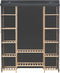 vidaXL - Kledingkast - 135x40x170 - cm - stof - grijs