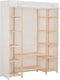 vidaXL - Kledingkast - 135x40x170 - cm - stof - wit