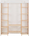 vidaXL - Kledingkast - 135x40x170 - cm - stof - wit