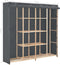 vidaXL - Kledingkast - 173x40x170 - cm - stof - grijs