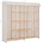 vidaXL - Kledingkast - 173x40x170 - cm - stof - wit