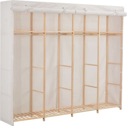 vidaXL - Kledingkast - 200x40x170 - cm - stof - wit