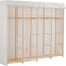 vidaXL - Kledingkast - 200x40x170 - cm - stof - wit