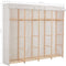 vidaXL - Kledingkast - 200x40x170 - cm - stof - wit