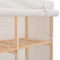 vidaXL - Kledingkast - 200x40x170 - cm - stof - wit