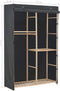 vidaXL - Kledingkast - 3-laags - 110x40x170 - cm - stof - grijs