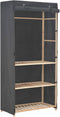 vidaXL - Kledingkast - 3-laags - 79x40x170 - cm - stof - grijs
