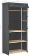 vidaXL - Kledingkast - 3-laags - 79x40x170 - cm - stof - grijs