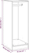 vidaXL - Kledingkast - 48x41x102 - cm - bewerkt - hout - wit