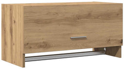 vidaXL - Kledingkast - 70x32,5x35 - cm - bewerkt - hout - artisanaal - eikenkleur