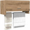 vidaXL - Kledingkast - 70x32,5x35 - cm - bewerkt - hout - artisanaal - eikenkleur