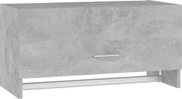 vidaXL - Kledingkast - 70x32,5x35 - cm - bewerkt - hout - betongrijs