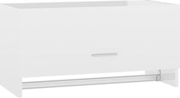 vidaXL - Kledingkast - 70x32,5x35 - cm - bewerkt - hout - hoogglans - wit