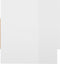 vidaXL - Kledingkast - 70x32,5x35 - cm - bewerkt - hout - hoogglans - wit