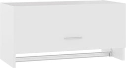 vidaXL - Kledingkast - 70x32,5x35 - cm - bewerkt - hout - wit