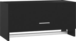 vidaXL - Kledingkast - 70x32,5x35 - cm - bewerkt - hout - zwart