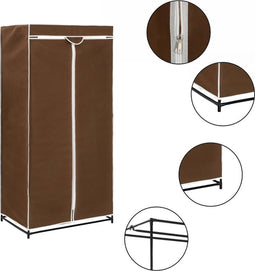 vidaXL - Kledingkast - 75x50x160 - cm - bruin