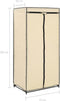 vidaXL - Kledingkast - 75x50x160 - cm - crème