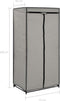 vidaXL - Kledingkast - 75x50x160 - cm - grijs